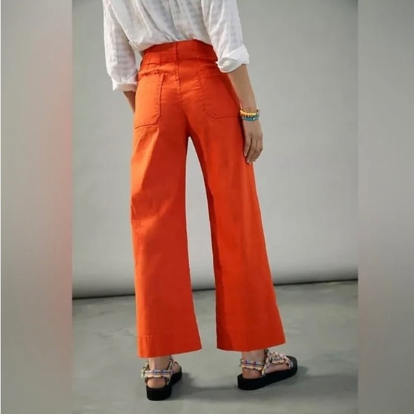 The Colette Linen Blend Crop Wide-Leg Pants by Maeve - Picture 2 of 5